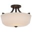 Laguna 2 Light Semi-Flush w/ White Glass