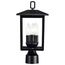Jamesport Collection Outdoor 15 inch Post Light Pole Lantern Matte Black w/ Clear Glass