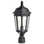 East River Collection Outdoor 19.5 inch Post Light Pole Lantern Matte Black Finish w/ Clear Water Glass