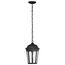 East River Collection Outdoor 14.5 inch Hanging Light Matte Black Finish w/ Clear Water Glass