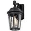 East River Collection Outdoor 16 inch Large Wall Light Matte Black Finish w/ Clear Water Glass