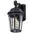 East River Collection Outdoor 16 inch Large Wall Light Matte Black Finish w/ Clear Water Glass