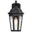 East River Collection Outdoor 16 inch Large Wall Light Matte Black Finish w/ Clear Water Glass