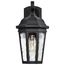 East River Collection Outdoor 16 inch Large Wall Light Matte Black Finish w/ Clear Water Glass