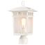 Cove Neck Collection Outdoor Large 16 inch Post Light Pole Lantern White Finish w/ Clear Seeded Glass