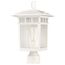 Cove Neck Collection Outdoor Large 16 inch Post Light Pole Lantern White Finish w/ Clear Seeded Glass