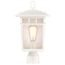 Cove Neck Collection Outdoor Large 16 inch Post Light Pole Lantern White Finish w/ Clear Seeded Glass
