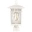 Cove Neck Collection Outdoor Large 16 inch Post Light Pole Lantern White Finish w/ Clear Seeded Glass
