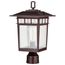 Cove Neck Collection Outdoor Large 16 inch Post Light Pole Lantern Rustic Bronze Finish w/ Clear Seeded Glass