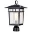 Cove Neck Collection Outdoor Large 16 inch Post Light Pole Lantern Textured Black Finish w/ Clear Seeded Glass