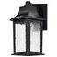 Stillwell Collection Outdoor 13 inch Wall Light Matte Black Finish w/ Clear Water Glass