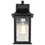 Stillwell Collection Outdoor 13 inch Wall Light Matte Black Finish w/ Clear Water Glass