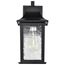 Stillwell Collection Outdoor 13 inch Wall Light Matte Black Finish w/ Clear Water Glass