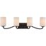 Willow 4 Light Vanity Forest Bronze w/ White Glass