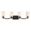 Laguna 4 Light Vanity Forest Bronze w/ White Glass