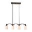 Laguna 4 Light Island Pendant Forest Bronze w/ White Glass