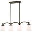 Laguna 4 Light Island Pendant Forest Bronze w/ White Glass
