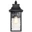 Austen Collection Outdoor 17 inch Large Wall Light Matte Black Finish w/ Clear Water Glass