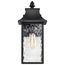 Austen Collection Outdoor 17 inch Large Wall Light Matte Black Finish w/ Clear Water Glass