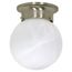 1 Light 6" Ceiling Mount Alabaster Ball Color retail packaging
