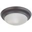 1 Light 12" Flush Mount Twist and Lock w/ Frosted White Glass Color retail packaging (Pack of 2)