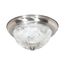 2 Light 13" Flush Mount Clear Ribbed Glass Color retail packaging