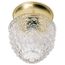 1 Light 6" Ceiling Fixture Clear Pineapple Glass Color retail packaging (Pack of 2)