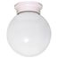 1 Light 6" Ceiling Fixture White Ball Color retail packaging (Pack of 2)