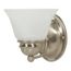 Empire 1 Light 7" Vanity w/ Alabaster Glass Bell Shades Color retail packaging