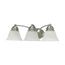 Empire 3 Light 21" Vanity w/ Alabaster Glass Bell Shades Color retail packaging