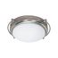 Polaris 2 Light 14" Flush Mount w/ Satin Frosted Glass Shades