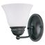 Empire 1 Light 7" Vanity w/ Frosted White Glass Color retail packaging
