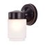 1 Light 6" Porch Wall Mason Jar w/ Frosted Glass Mahogany Bronze Finish Color retail packaging