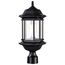 Hopkins Outdoor Collection 18.5 inch Large Post Light Pole Lantern Matte Black Finish w/ Clear Glass (Pack of 2)