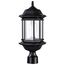 Hopkins Outdoor Collection 18.5 inch Large Post Light Pole Lantern Matte Black Finish w/ Clear Glass (Pack of 2)