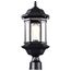 Hopkins Outdoor Collection 18.5 inch Large Post Light Pole Lantern Matte Black Finish w/ Clear Glass (Pack of 2)