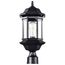 Hopkins Outdoor Collection 18.5 inch Large Post Light Pole Lantern Matte Black Finish w/ Clear Glass (Pack of 2)