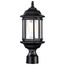 Hopkins Outdoor Collection 16 inch Small Post Light Pole Lantern Matte Black Finish w/ Clear Glass