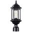 Hopkins Outdoor Collection 16 inch Small Post Light Pole Lantern Matte Black Finish w/ Clear Glass
