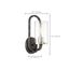 1 Light Sherwood Wall Sconce Iron Black w/ Brushed Nickel Accents Finish Clear Glass Lamp Included