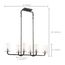 6 Light Sherwood Island Pendant Iron Black w/ Brushed Nickel Accents Finish Clear Glass Lamps Included