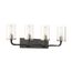 Sherwood 4 Light Vanity 32" Iron Black w/ Brushed Nickel Accents