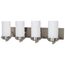 Polaris 4 Light 30" Vanity w/ Satin Frosted Glass Shades