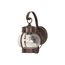 1 Light 11" Wall Lantern Onion Lantern w/ Clear Seed Glass