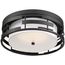 Lansing 3 Light Flush w/ White Fabric Shade and Opal Diffuser