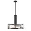 Lansing 3 Light Pendant w/ White Fabric Shade and Opal Diffuser