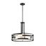 Lansing 3 Light Pendant w/ White Fabric Shade and Opal Diffuser