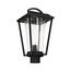 Lakeview 1 Light Post Lantern Aged Bronze Finish w/ Clear Seed Glass