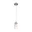 Sommerset 1 Light Mini Pendant Fixture Brushed Nickel Finish w/ Clear Glass