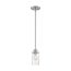 Sommerset 1 Light Mini Pendant Fixture Brushed Nickel Finish w/ Clear Glass